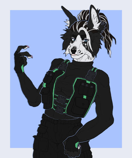 Example of a shaded halfbody